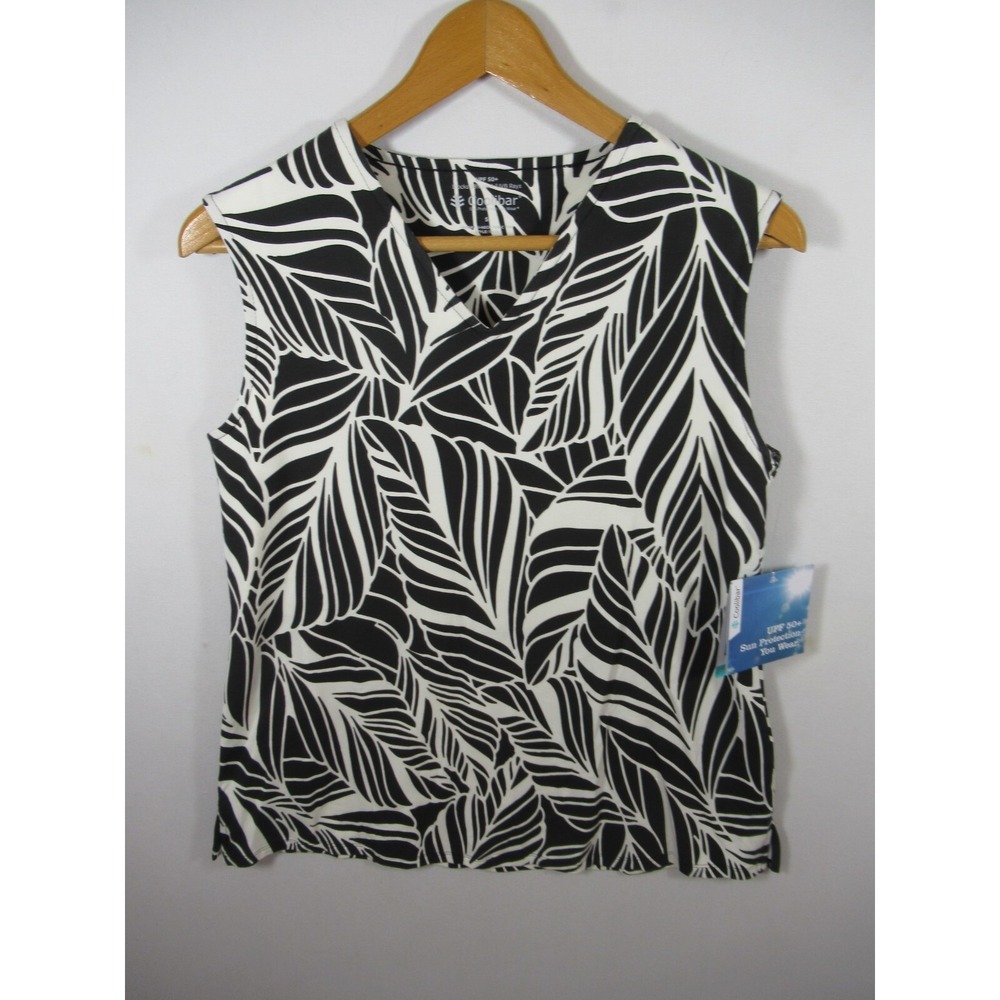 NEW Coolibar Vedra Sleeveless Top Women Small Tropical Floral UPF 50 V-neck